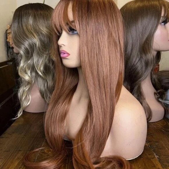 26 in Orange / Ginger Long Wavy natural Aspect Wig - Picture 3 of 9